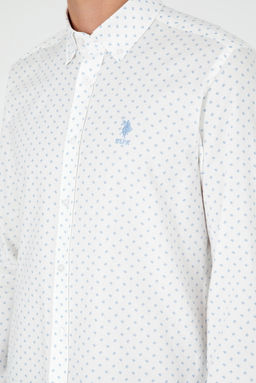 Мужская голубая рубашка с длинным рукавом - U.s. polo assn фото 7