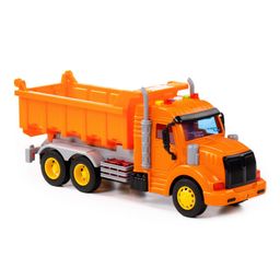 Профи, автомобиль-самосвал инерционный (со светом и звуком) (оранжевый) (в коробке) - Полесье фото 5