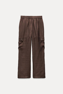 SEMI-SHEER CARGO TROUSERS - Zara фото 4