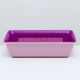 Туалет глубокий с сеткой 36 х 25 х 9 см, розовый/пурпурный - Simaland фото 2