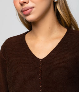 Джемпер #КТ8208, шоколадный - Dommod фото 5