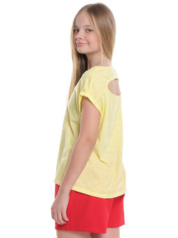 Футболка с принтом для девочки UD 5122 желтый - Mini maxi фото 6