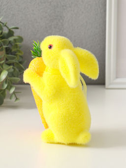 Фигурка пасхальная Жёлтый заяц с морковкой, 6.5?12?15.5 см