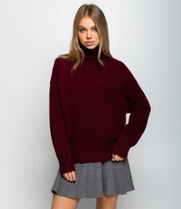 Свитер #КТ2587 (1), бордовый
