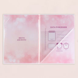 Папка под свидетельство о рождении Зайчик розовый тон, А5 - Дарим Красиво фото 3