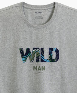 ATLANTIC NMP-396 Пижама мужская Wild серый меланж + темно-синий фото 4