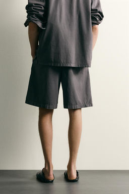 BERMUDA LAVADA RELAXED FIT / Gris - Zara фото 3