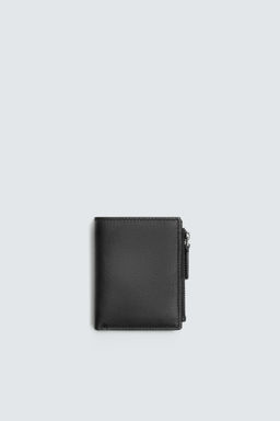 CARTERA MONEDERO PIEL / Negro