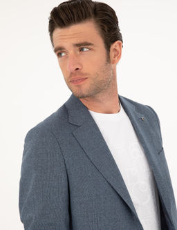 _ndigo Slim Fit Y_n Kar___ml_ Tak_m Elbise