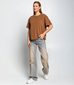 Футболка #КТ8037, коричневый