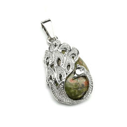 Подвеска с унакитом Птица 20*30мм