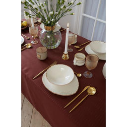 Скатерть Этель Shine 150*220 +/-3см, цв.шоколад, пл. 192 г/м2, хл с ВГМО  фото 6