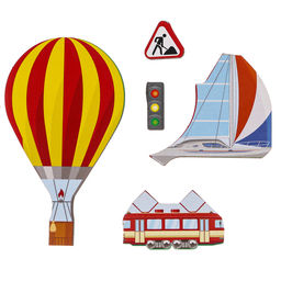 Рамка - вкладыш Лесная мастерская «Все виды транспорта», 26 деталей