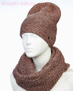 55335-1 Комплект женский (колпак+снуд) (56-58) - Static фото 12