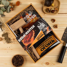 Кухонный набор Bbq master,варежка-прихватка 20х28см, молоток деревянный