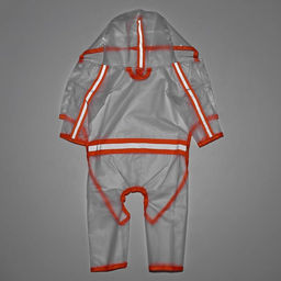 Дождевик-комбинезон для собак, р-р XS (ДС 20, ОГ 32 см, вес 1-3 кг), прозрачный-оранжевый - Simaland фото 12