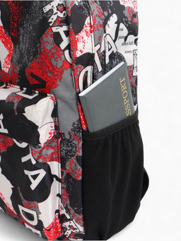 Рюкзак школьный на молнии, с карманами, с принтом, размер 30?13?42 см, голубой/серый