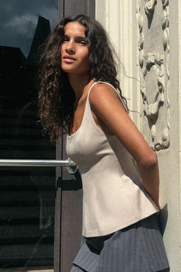 ZIPPED PEPLUM TOP - Zara фото 2