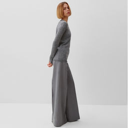 Брюки женские палаццо MINAKU: Safari, серые, размер 52