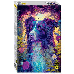 Пазлы 1000 "Акварельный пёс"