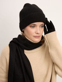 Шарф из кашемира 12219n черный