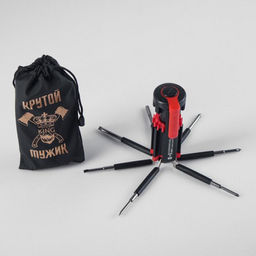 Фонарь многофункциональный, мультитул 8 в 1 Крутому мужику, 12?4 см, 3 ААА