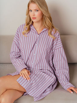 Сорочка женская Indefini 4304SCX розовая  фото 8