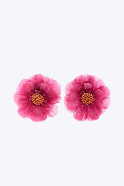 RAFFIA FLOWER EARRINGS - Zara фото 3