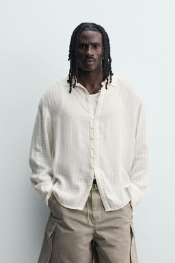 CAMISA FLUIDA JACQUARD TEXTURA / Blanco - Zara фото 2