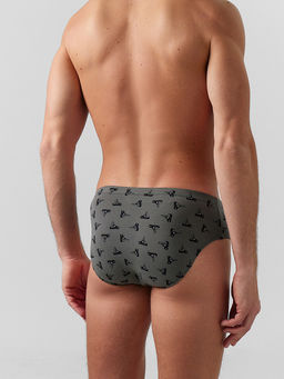 Цена за 2 штуки! Трусы плавки мужские серые с принтом - Mark formelle фото 6