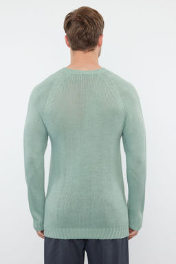 TRENDYOL MAN Kiremit Slim Fit Dar Kesim Bisiklet Yaka Reglan Kol Basic Triko Kazak TMNAW25KZ00000 - Trendyolmilla фото 13