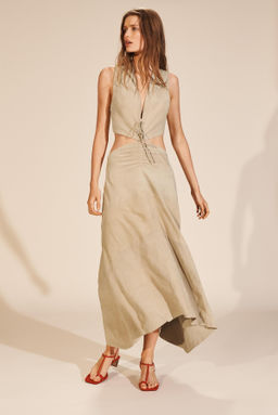LIMITED EDITION SUEDE LEATHER CUT-OUT DRESS