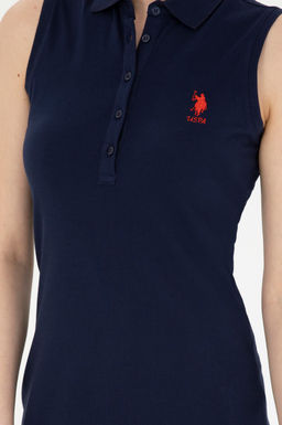 Kad_n Lacivert Polo Yaka _rme Elbise