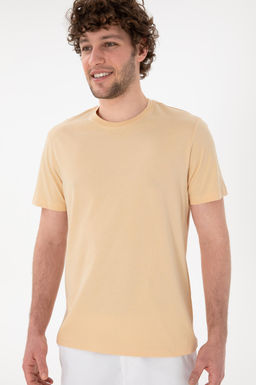 Erkek Regular Fit Bisiklet Yaka Bej Basic Ti__rt Sepette S_rpriz _ndirim - U.s. polo assn фото 4