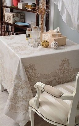 Скатерть Премиум Подарочная 150*150 см. п/лен