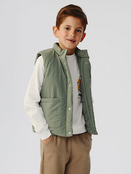 Dik Yaka Erkek ?ocuk ?i?me Yelek