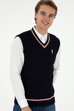 Мужской темно-синий свитер Неожиданная скидка в корзине - U.s. polo assn фото 3