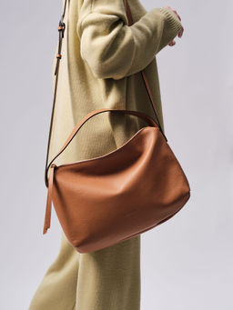 Сумка кожаная Deboro 30963 коричневый лист