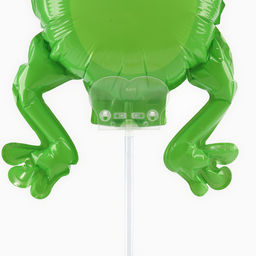 Цена за 5 шт. Воздушный шар фольгированный 14" «Лягушонок», фигура, для палочки