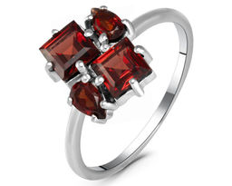 Кольцо, гранат, Георгина