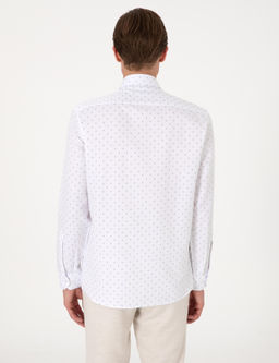 Beyaz Slim Fit Uzun Kollu G_mlek - Pierre cardin фото 5