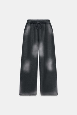 WASHED-EFFECT SLUB KNIT TROUSERS - Zara фото 7