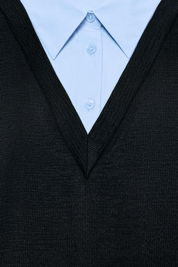 POPLIN COMBINED MINI DRESS - Zara фото 7