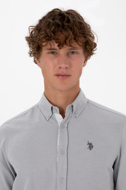 Erkek Gri Uzun Kollu G_mlek Sepette S_rpriz _ndirim - U.s. polo assn фото 2