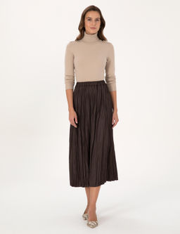 Kahverengi A Kesim Dokuma Etek