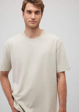 Bej Basic Tisort