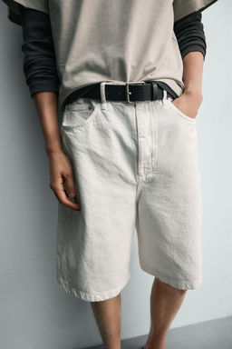 BERMUDA BAGGY FIT / Blanco