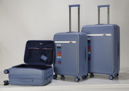Набор чемоданов , тройка, полипропилен, 2504 Серо-голубой