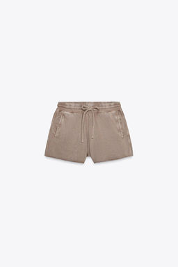 FADED-EFFECT FLEECE SHORTS - Zara фото 16