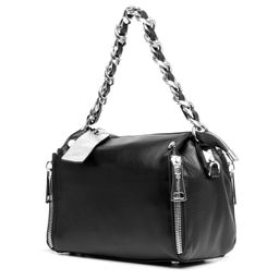 PE9132 black, женская кожаная сумка "Casual" Barcelo Biagi